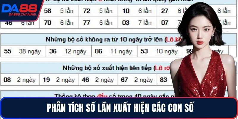 Phân tích số lần xuất hiện các con số